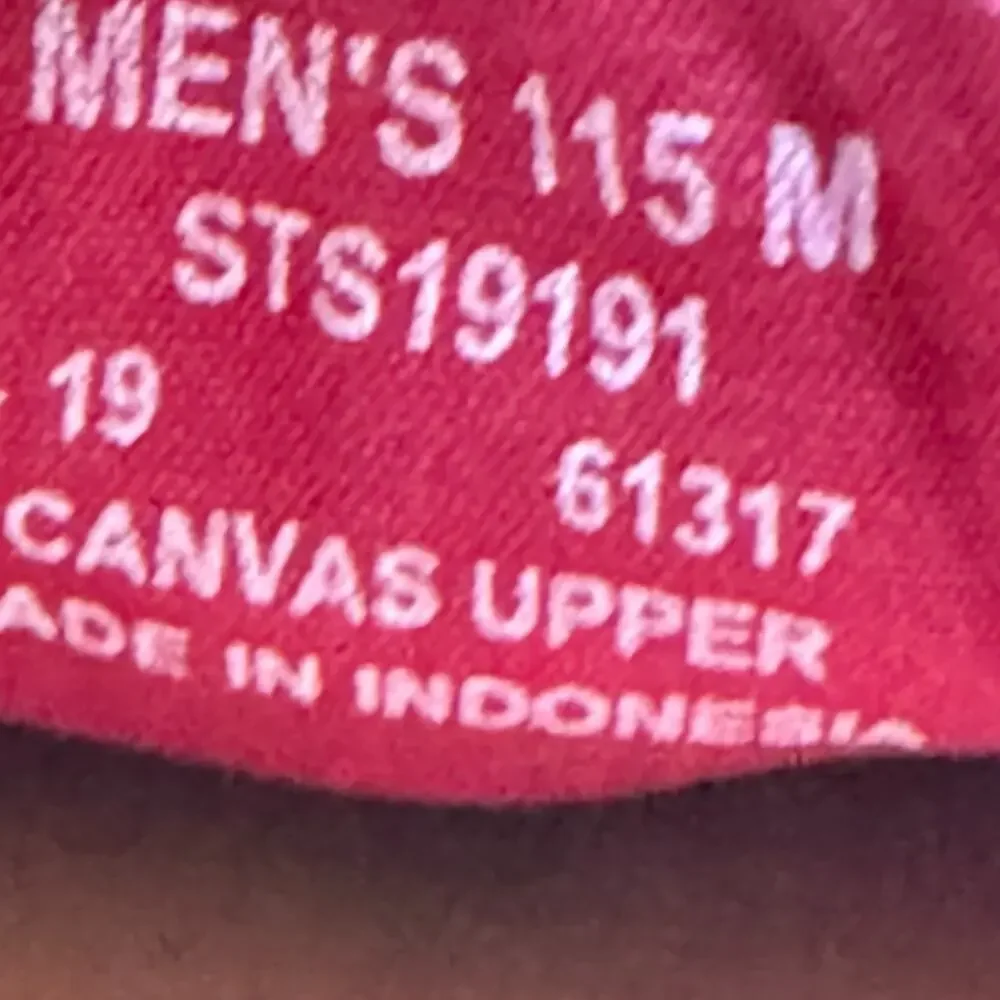 Sperry Top-Sider 3 Eye Leeward Casual Boat Shoes Red Gingham Mens Size11.5